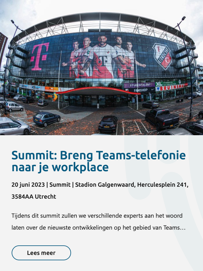 Summit Breng Teams-telefonie naar je workplace