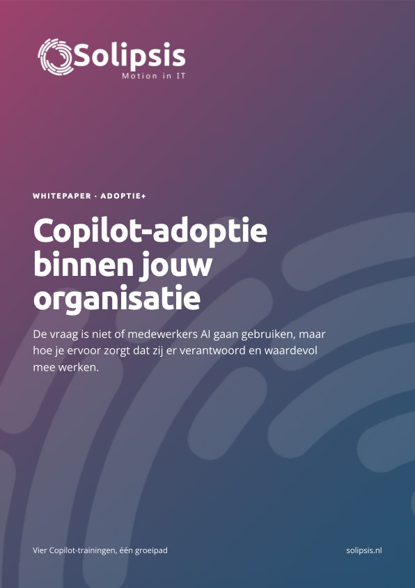 Voorkant van de whitepaper Copilot-adoptie binnen jouw organisatie
